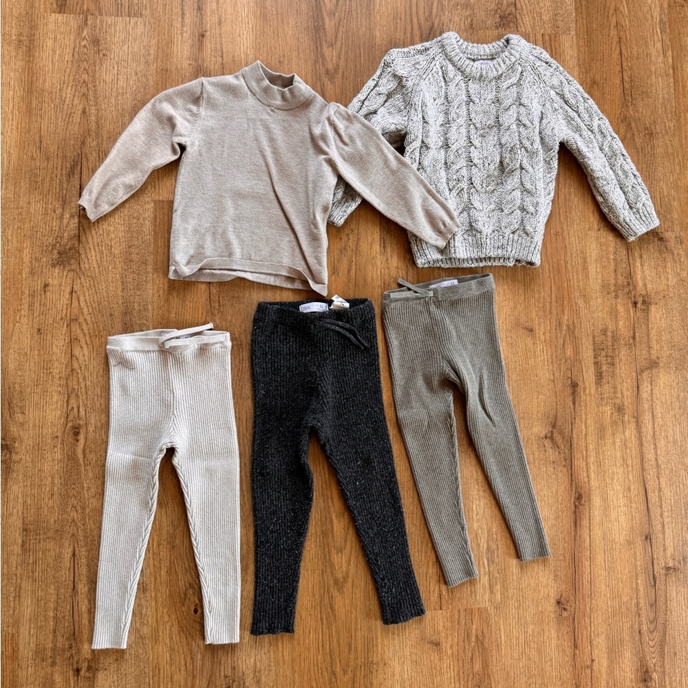 Zara Toddler Boys neutral knits Bundle size 2-3